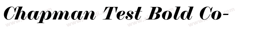 Chapman Test Bold Co字体转换